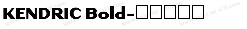 KENDRIC Bold字体转换